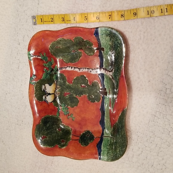 1930s Vintage Royal Winton Grimwades ByzantaWare Dish Arborine Kookaburras - Picture 11 of 17